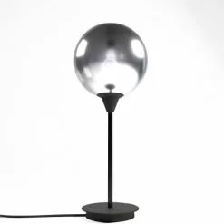 Potiron Paris Lampes à Poser Lampe à Poser Design En Métal Noir Et Verre Fumé -Luminaires Soldes Boutique lampe a poser design en metal noir et verre fume 3