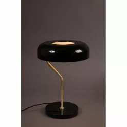 Dutchbone Lampes à Poser Lampe à Poser Design Métal Finitions Dorées Noir -Luminaires Soldes Boutique lampe a poser design metal finitions dorees noir 2