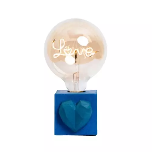 Junny Lampes à Poser Lampe à Poser En Béton Bleu Pétrole Avec Son Ampoule à Message 1 Junny Lampes à Poser Lampe à Poser En Béton Bleu Pétrole Avec Son Ampoule à Message