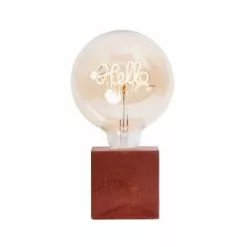 Junny Lampes à Poser Lampe à Poser En Béton Anthracite Avec Son Ampoule à Message -Luminaires Soldes Boutique lampe a poser en beton brique avec son ampoule a message 3