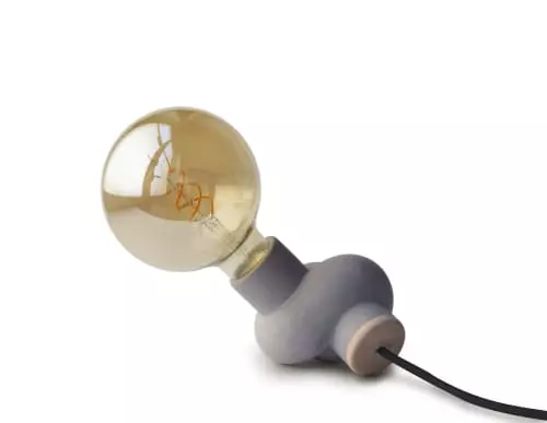 Gone's Lampes à Poser Lampe à Poser En Béton Et Bois Cordon Noir Ampoule LED Edison 2 Gone's Lampes à Poser Lampe à Poser En Béton Et Bois Cordon Noir Ampoule LED Edison – Image 2