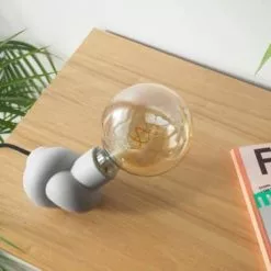 Gone's Lampes à Poser Lampe à Poser En Béton Et Bois Cordon Noir Ampoule LED Edison 8 Gone's Lampes à Poser Lampe à Poser En Béton Et Bois Cordon Noir Ampoule LED Edison -Luminaires Soldes Boutique lampe a poser en beton et bois cordon noir ampoule led edison 2