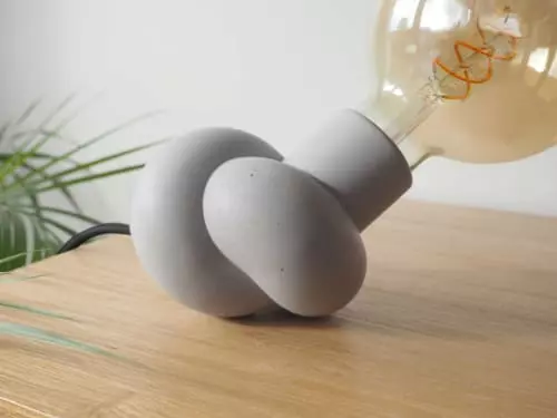 Gone's Lampes à Poser Lampe à Poser En Béton Et Bois Cordon Noir Ampoule LED Edison 4 Gone's Lampes à Poser Lampe à Poser En Béton Et Bois Cordon Noir Ampoule LED Edison – Image 4