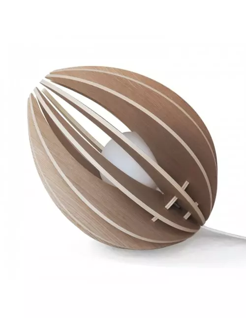 Gone's Lampes à Poser Lampe à Poser En Bois Avec Fil Blanc Et Ampoule 1 Gone's Lampes à Poser Lampe à Poser En Bois Avec Fil Blanc Et Ampoule