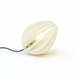 Gone's Lampes à Poser Lampe à Poser En Bois Frêne Teinté Blanc Avec Fil Noir -Luminaires Soldes Boutique lampe a poser en bois frene teinte blanc avec fil noir 3