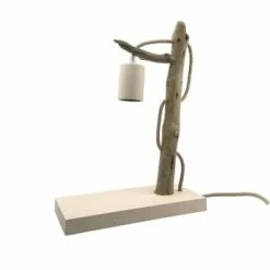 Coc'art Lampes à Poser Lampe à Poser En Bois Recyclé Gris -Luminaires Soldes Boutique lampe a poser en bois recycle blanc casse 5