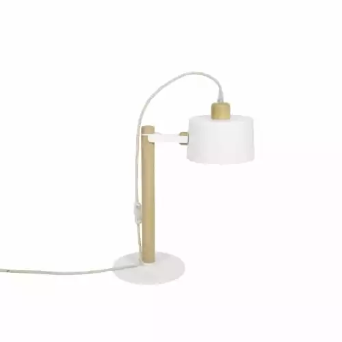 DIZY Design Lampes à Poser Lampe à Poser En Chêne Et Métal Blanc 1 DIZY Design Lampes à Poser Lampe à Poser En Chêne Et Métal Blanc
