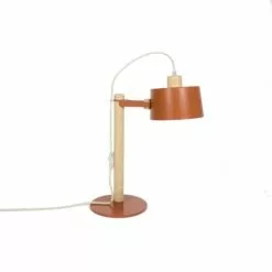 DIZY Design Lampes à Poser Lampe à Poser En Chêne Et Métal Terracotta