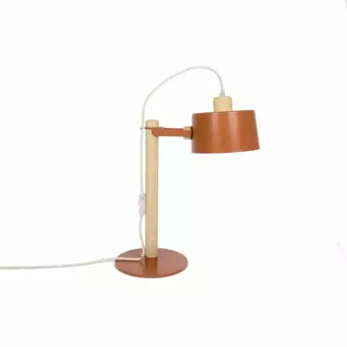 DIZY Design Lampes à Poser Lampe à Poser En Chêne Et Métal Terracotta 1 DIZY Design Lampes à Poser Lampe à Poser En Chêne Et Métal Terracotta