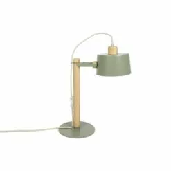 DIZY Design Lampes à Poser Lampe à Poser En Chêne Et Métal Vert