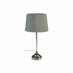 Wadiga Lampes à Poser Lampe à Poser En Métal Argenté Et Abat-jour Blanc H45cm -Luminaires Soldes Boutique lampe a poser en metal argente et abat jour gris h45cm