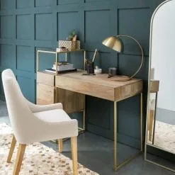 Maisons Du Monde Lampes à Poser Lampe à Poser En Métal Doré Brossé H46 -Luminaires Soldes Boutique lampe a poser en metal dore brosse h46 1000 4 3 210702 5