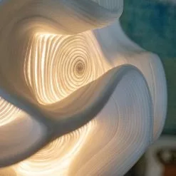 Now’s Home Lampes à Poser Lampe à Poser En Zipper Ivoire Pied En Teck H64 -Luminaires Soldes Boutique lampe a poser en zipper ivoire pied en teck h64 3