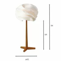 Now’s Home Lampes à Poser Lampe à Poser En Zipper Ivoire Pied En Teck H94 -Luminaires Soldes Boutique lampe a poser en zipper ivoire pied en teck h94 4