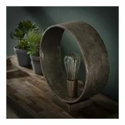 Lampea Lampes à Poser Lampe à Poser Industrielle En Métal Argent 32 Cm -Luminaires Soldes Boutique lampe a poser industrielle en metal argent 32 cm 2