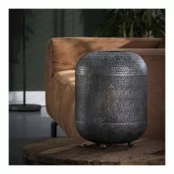 Lampea Lampes à Poser Lampe à Poser Industrielle En Métal Argenté 33 Cm -Luminaires Soldes Boutique lampe a poser industrielle en metal argente 33 cm 2