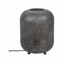 Lampea Lampes à Poser Lampe à Poser Industrielle En Métal Argenté 33 Cm