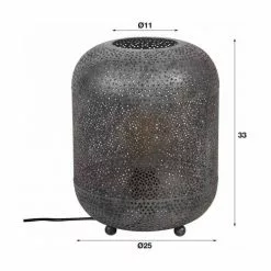 Lampea Lampes à Poser Lampe à Poser Industrielle En Métal Argenté 33 Cm -Luminaires Soldes Boutique lampe a poser industrielle en metal argente 33 cm 3