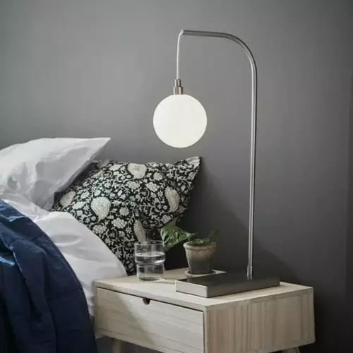 Markslöjd Lampes à Poser Lampe à Poser Métal Argent/verre Opalin H60cm 2 Markslöjd Lampes à Poser Lampe à Poser Métal Argent/verre Opalin H60cm – Image 2