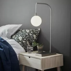 Markslöjd Lampes à Poser Lampe à Poser Métal Argent/verre Opalin H60cm 7 Markslöjd Lampes à Poser Lampe à Poser Métal Argent/verre Opalin H60cm -Luminaires Soldes Boutique lampe a poser metal argent verre opalin h60cm 2