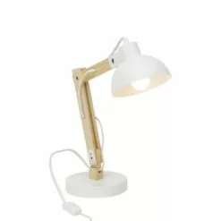 Brilliant Lampes à Poser Lampe à Poser Métal Noir Et Bois Naturel H59cm -Luminaires Soldes Boutique lampe a poser metal blanc et bois naturel h59cm