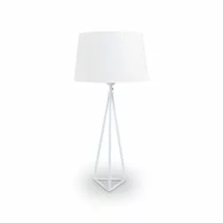 Zago Lampes à Poser Lampe à Poser Métal Et Tissu Blanc -Luminaires Soldes Boutique lampe a poser metal et tissu blanc 4