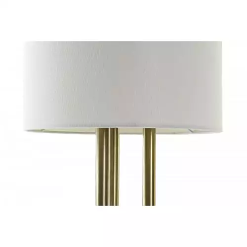 Wadiga Lampes à Poser Lampe à Poser Rétro En Métal Doré Et Abat-jour Blanc En Lin - H67cm 2 Wadiga Lampes à Poser Lampe à Poser Rétro En Métal Doré Et Abat-jour Blanc En Lin - H67cm – Image 2