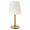 Wadiga Lampes à Poser Lampe à Poser Simple En Bambou Et Abat-jour Blanc - 19x19x40cm