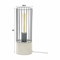 Lampea Lampes à Poser Lampe à Poser Vintage En Métal Béton 34 Cm -Luminaires Soldes Boutique lampe a poser vintage en metal beton 34 cm 3