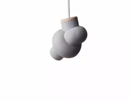 Gone's Lustres Lampe à Suspendre En Béton Et Bois Cordon Blanc 2 Gone's Lustres Lampe à Suspendre En Béton Et Bois Cordon Blanc – Image 2