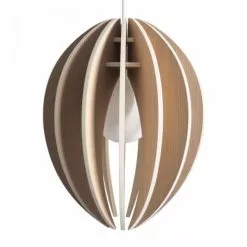 Gone's Suspensions Lampe à Suspendre En Bois Cordon Blanc Sans Ampoule