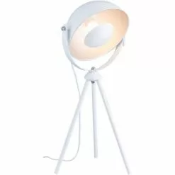ATHM DESIGN Lampes à Poser Lampe Abat Jour Blanc Et Pieds Métal -Luminaires Soldes Boutique lampe abat jour blanc et pieds metal 3