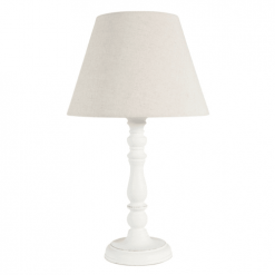 Maisons Du Monde Lampes Ă Poser Lampe Blanche Avec Abat-jour Beige