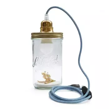 Reversible Lampes à Poser Lampe Bocal Skieurs Fil Noir 6 Reversible Lampes à Poser Lampe Bocal Skieurs Fil Noir – Image 6