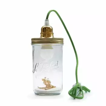 Reversible Lampes à Poser Lampe Bocal Skieurs Fil Noir 5 Reversible Lampes à Poser Lampe Bocal Skieurs Fil Noir – Image 5