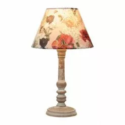 Decoratie Lampes à Poser Lampe Bois Abat-jour Charme -Luminaires Soldes Boutique lampe bois abat jour charme 3