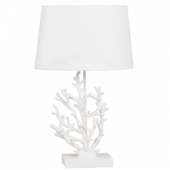 Maisons Du Monde Lampes Ă Poser Lampe Corail Et Abat-jour Blancs