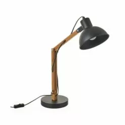 Wadiga Lampes à Poser Lampe De Bureau Articulée Métal Noir Et Bambou H40,5cm -Luminaires Soldes Boutique lampe de bureau articulee metal noir et bambou h40 5cm 5
