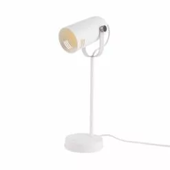 Present Time Lampes Ă Poser Lampe De Bureau Blanche H42cm