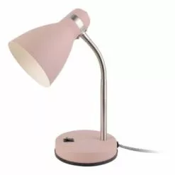 Leitmotiv Lampes à Poser Lampe De Bureau En Métal New Study Noir -Luminaires Soldes Boutique lampe de bureau en metal new study rose poudre 2