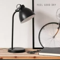 Maisons Du Monde Lampes à Poser Lampe De Bureau En Métal Noir -Luminaires Soldes Boutique lampe de bureau en metal noir 1000 1 40 224146 3