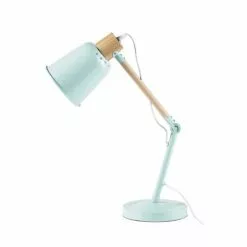Maisons Du Monde Lampes De Chevet Enfant Lampe De Bureau En Métal Vert Et Hévéa