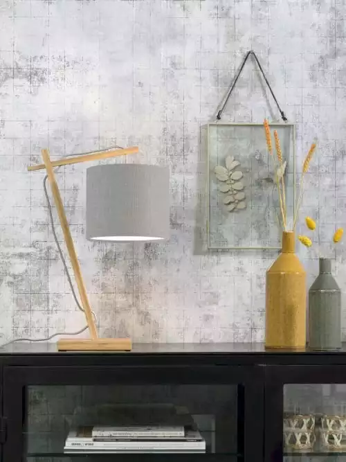 Good & Mojo Lampes à Poser Lampe De Table Bambou/lin H46cm 2 Good & Mojo Lampes à Poser Lampe De Table Bambou/lin H46cm – Image 2