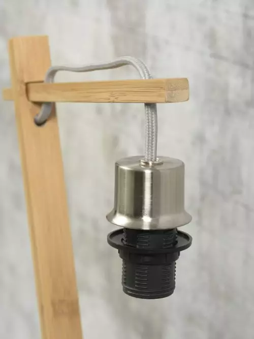 Good & Mojo Lampes à Poser Lampe De Table Bambou/lin H46cm 3 Good & Mojo Lampes à Poser Lampe De Table Bambou/lin H46cm – Image 3