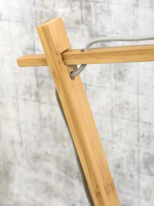 Good & Mojo Lampes à Poser Lampe De Table Bambou/lin H46cm 4 Good & Mojo Lampes à Poser Lampe De Table Bambou/lin H46cm – Image 4