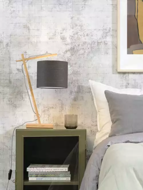 Good & Mojo Lampes à Poser Lampe De Table Bambou/lin H46cm 2 Good & Mojo Lampes à Poser Lampe De Table Bambou/lin H46cm – Image 2