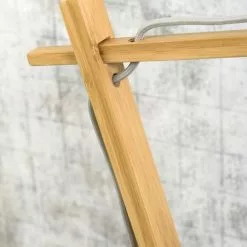 Good & Mojo Lampes à Poser Lampe De Table Bambou/lin Vert H46cm -Luminaires Soldes Boutique lampe de table bambou lin vert h46cm 3