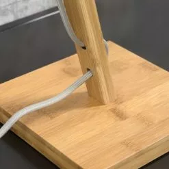 Good & Mojo Lampes à Poser Lampe De Table Bambou/lin Vert H46cm -Luminaires Soldes Boutique lampe de table bambou lin vert h46cm 5