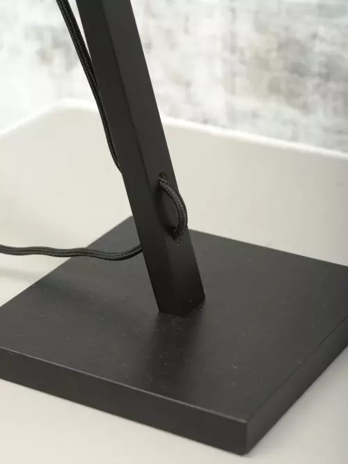 Good & Mojo Lampes à Poser Lampe De Table Bambou Noir/lin H46cm 5 Good & Mojo Lampes à Poser Lampe De Table Bambou Noir/lin H46cm – Image 5