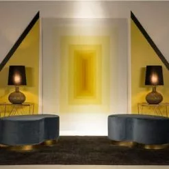 Thai Natura Lampes à Poser Lampe De Table Design Couleur Dorée -Luminaires Soldes Boutique lampe de table design couleur doree 2